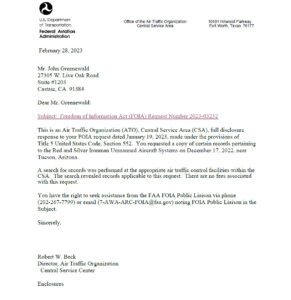 “Looked Like Iron Man”: Tucson Pilot’s “Drone” Report and Audio Recording Revealed in FAA Records