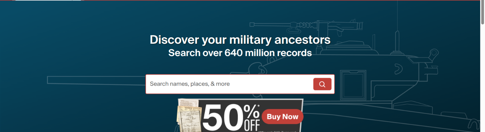 Fold3 search interface
